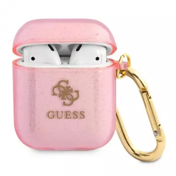 Custodia protettiva GUESS Glitter Collection per Apple AirPods 1/2 - Rosa