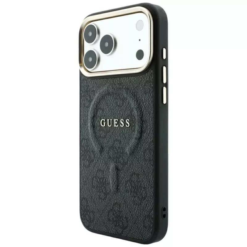 Custodia MagSafe GUESS Embossed 4G Classic per iPhone 17 Pro Max / 18 Pro Max - Nero