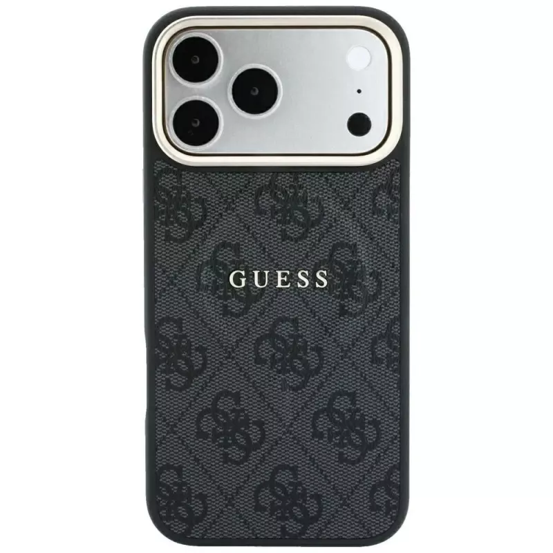 Custodia MagSafe GUESS Embossed 4G Classic per iPhone 17 Pro Max / 18 Pro Max - Nero