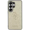 Custodia GUESS Fixed Glitter Big 4G Metal Logo per Samsung Galaxy S26 Ultra - Oro