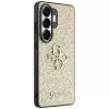 Custodia GUESS Fixed Glitter Big 4G Metal Logo per Samsung Galaxy S26 Ultra - Oro