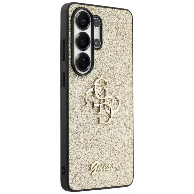 Custodia GUESS Fixed Glitter Big 4G Metal Logo per Samsung Galaxy S26 Ultra - Oro