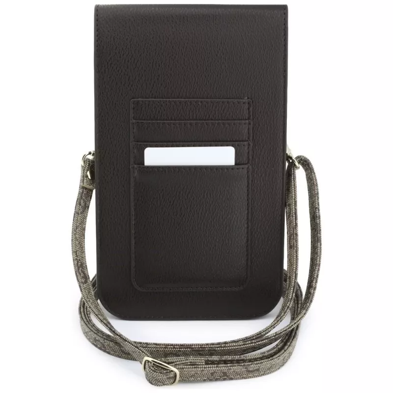 Borsa per telefono GUESS Graines 4G & Classic Logos Marrone