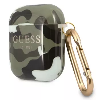 Custodia GUESS Camo Collection per AirPods 1/2 Verde/Khaki