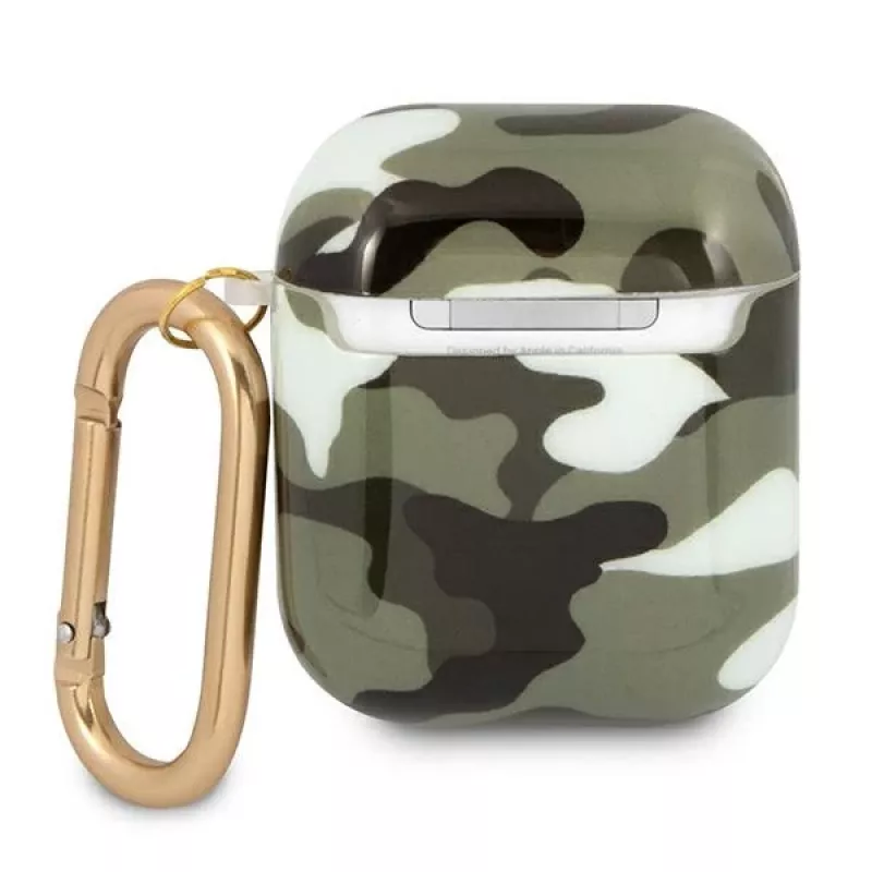 Custodia GUESS Camo Collection per AirPods 1/2 Verde/Khaki