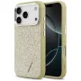 Custodia MagSafe GUESS Glitter Triangle Logo per iPhone 17 Pro - oro