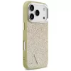 Custodia MagSafe GUESS Glitter Triangle Logo per iPhone 17 Pro - oro