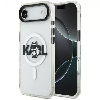 Karl Lagerfeld IML Choupette Sketch Logo Custodia MagSafe per iPhone Air, Trasparente