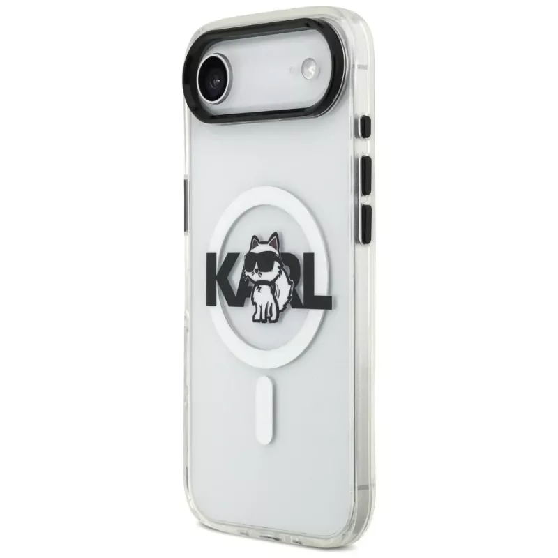 Karl Lagerfeld IML Choupette Sketch Logo Custodia MagSafe per iPhone Air, Trasparente