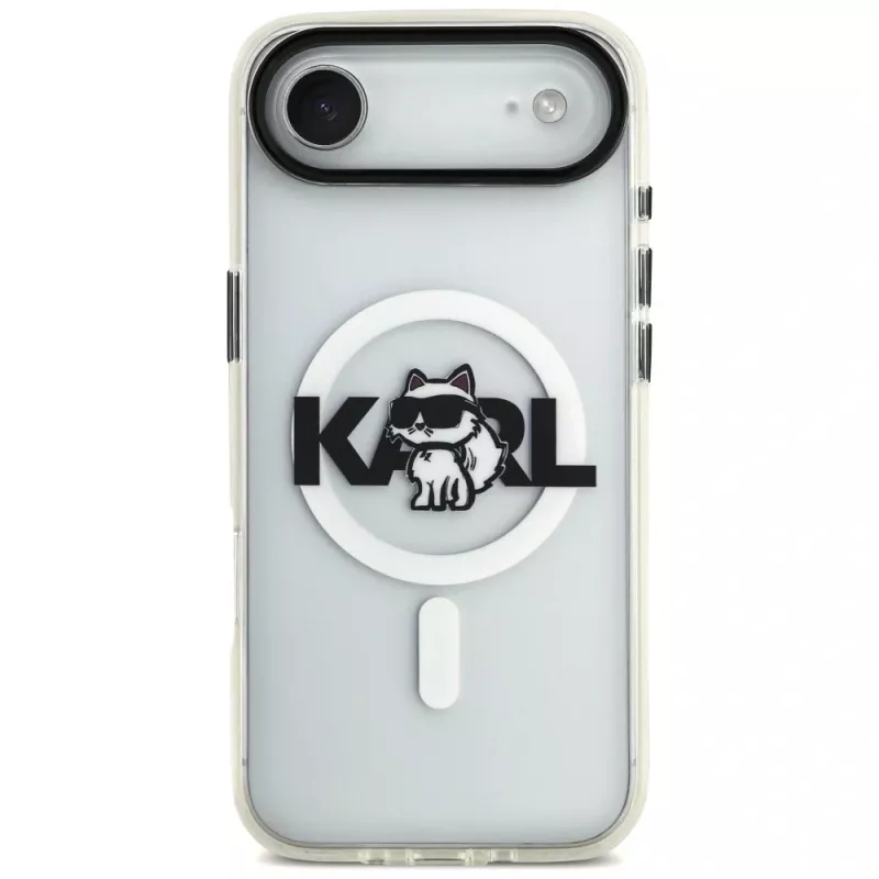 Karl Lagerfeld IML Choupette Sketch Logo Custodia MagSafe per iPhone Air, Trasparente
