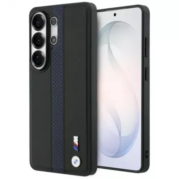 Custodia MagSafe BMW Perforated Stripe Logo per Samsung Galaxy S26 Ultra - blu