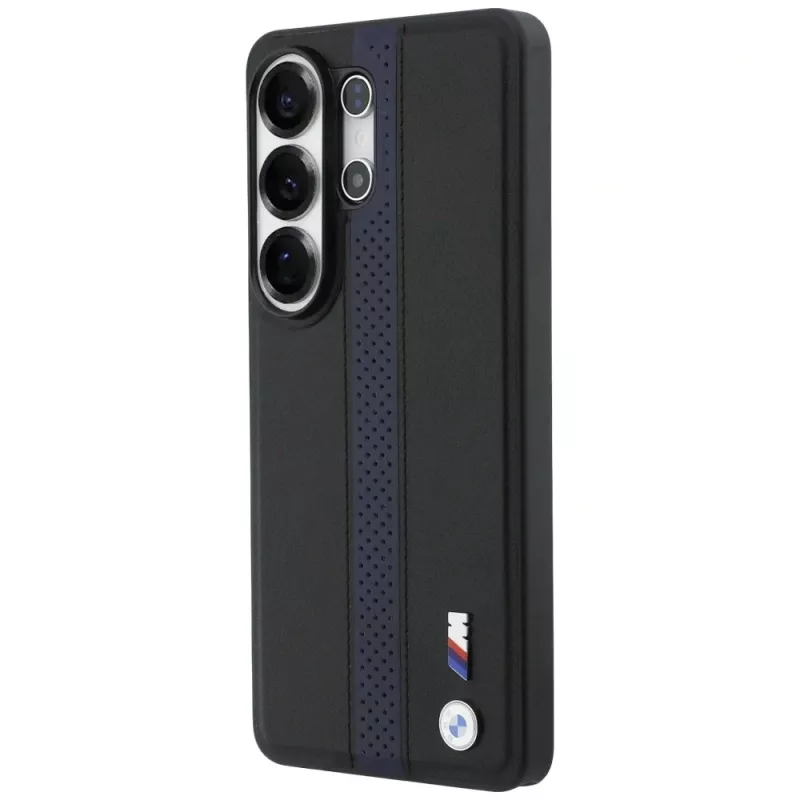 Custodia MagSafe BMW Perforated Stripe Logo per Samsung Galaxy S26 Ultra - blu