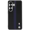 Custodia MagSafe BMW Perforated Stripe Logo per Samsung Galaxy S26 Ultra - blu