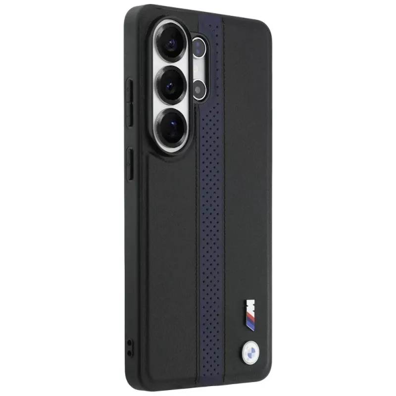 Custodia MagSafe BMW Perforated Stripe Logo per Samsung Galaxy S26 Ultra - blu