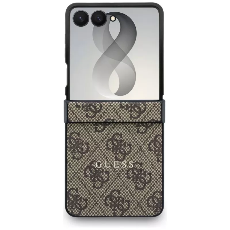 Custodia MagSafe GUESS 4G Classic per Samsung Galaxy Z Flip5 - marrone