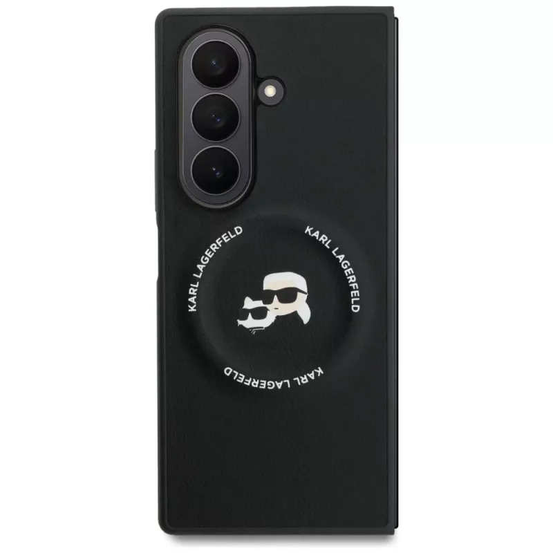 Custodia MagSafe Karl Lagerfeld Karl & Choupette Logo per Samsung Galaxy Z Fold7 - nero