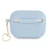 Custodia Guess GUAPLSCHSB per AirPods Pro blu silicone charm Heart Collection