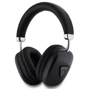Cuffie over-ear Bluetooth 5.3 GUESS con logo triangolare metallico - nero