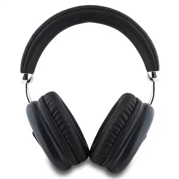 Cuffie over-ear Bluetooth 5.3 GUESS con logo triangolare metallico - nero