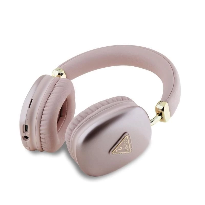 Cuffie on-ear Bluetooth GUESS Metallic Triangle Logo V5.3 rosa
