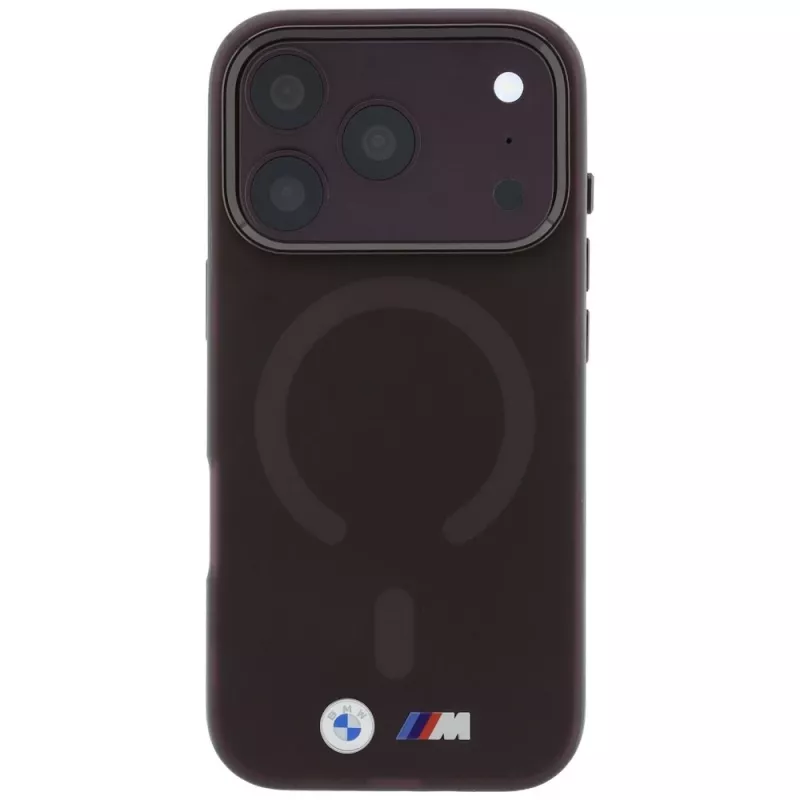 Custodia MagSafe BMW M IML Frosted Metal Logo & Trims per iPhone 18 Pro / 17 Pro - bordeaux
