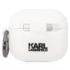 Custodia Karl Lagerfeld KLACA3SILKCW per AirPods 3 in silicone bianco Karl & Choupette