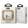 Custodia Karl Lagerfeld KLACA3SILKCW per AirPods 3 in silicone bianco Karl & Choupette