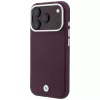 Custodia MagSafe BMW Signature Collection con lettere in rilievo oblique per iPhone 15 Pro - bordeaux