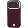 Custodia MagSafe BMW Signature Collection con lettere in rilievo oblique per iPhone 15 Pro - bordeaux