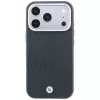 Custodia MagSafe BMW Sign Inclined Deboss Letters per iPhone 18 Pro Max / 17 Pro Max - grigio