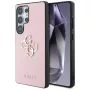 Custodia GUESS Grained Big 4G Logo Small Classic Logo per Samsung Galaxy S25 Ultra - rosa