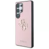 Custodia GUESS Grained Big 4G Logo Small Classic Logo per Samsung Galaxy S25 Ultra - rosa