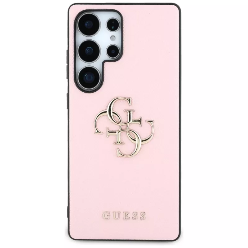 Custodia GUESS Grained Big 4G Logo Small Classic Logo per Samsung Galaxy S25 Ultra - rosa