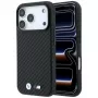 Custodia MagSafe BMW M Carbon Metal Logo per iPhone 18 Pro Max / 17 Pro Max - nero