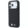 Custodia MagSafe BMW M Carbon Metal Logo per iPhone 18 Pro Max / 17 Pro Max - nero