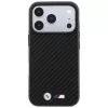 Custodia MagSafe BMW M Carbon Metal Logo per iPhone 18 Pro Max / 17 Pro Max - nero