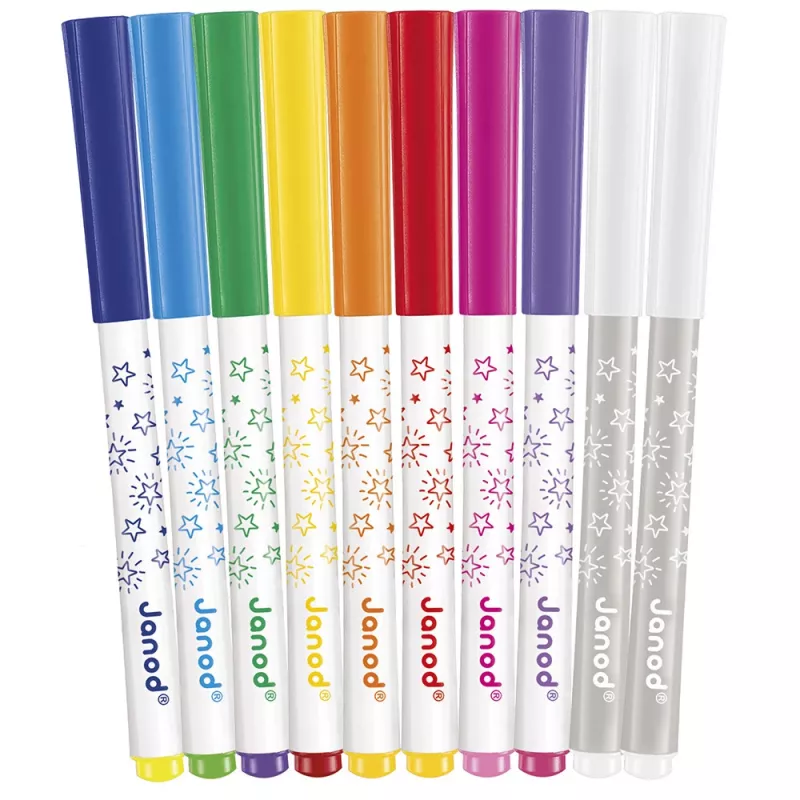 Pennarelli in feltro a cambio colore Janod Magic, 10 colori