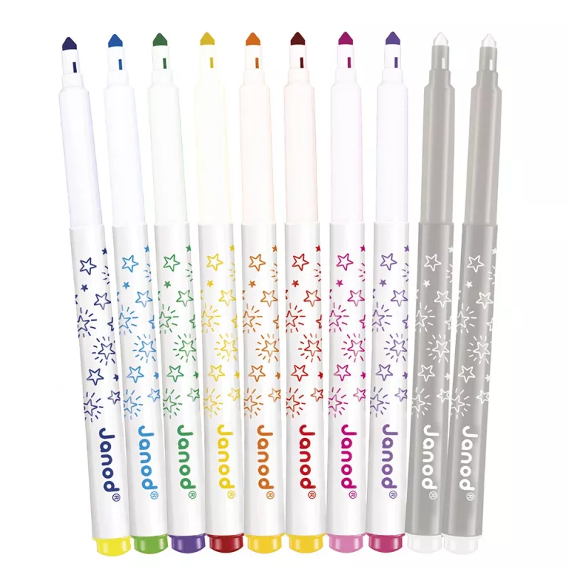 Pennarelli in feltro a cambio colore Janod Magic, 10 colori
