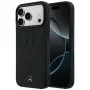 Custodia MagSafe Mercedes in pelle Crossed Lines per iPhone 18 Pro Max / 17 Pro Max - nero