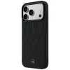 Custodia MagSafe Mercedes in pelle Crossed Lines per iPhone 18 Pro Max / 17 Pro Max - nero