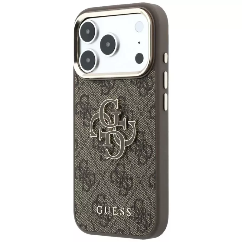 Custodia GUESS 4G & Big Resin Logo per iPhone 17 Pro / 18 Pro - marrone