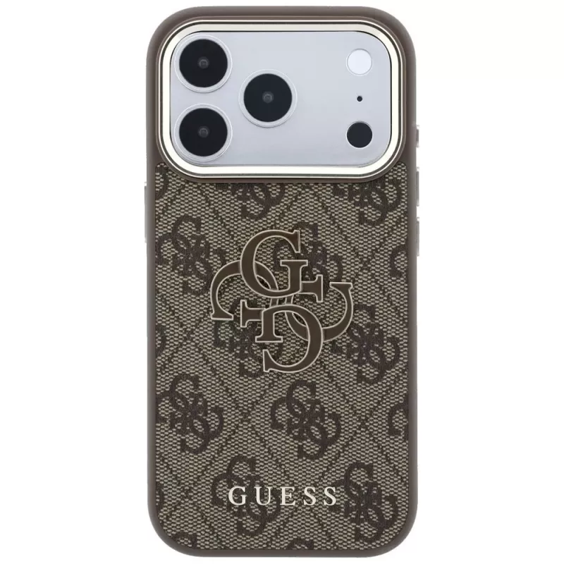 Custodia GUESS 4G & Big Resin Logo per iPhone 17 Pro / 18 Pro - marrone