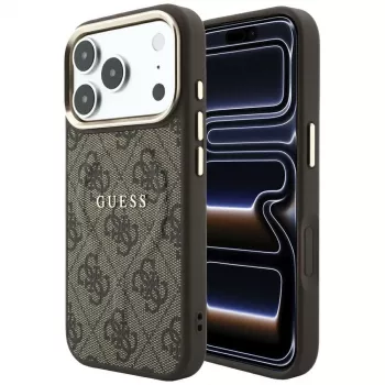 Custodia MagSafe GUESS Embossed 4G Classic per iPhone 17 Pro Max / 18 Pro Max - marrone