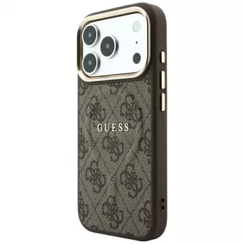 Custodia MagSafe GUESS Embossed 4G Classic per iPhone 17 Pro Max / 18 Pro Max - marrone