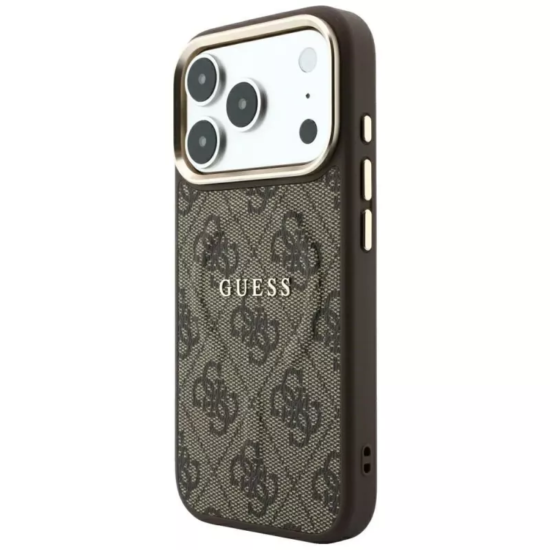 Custodia MagSafe GUESS Embossed 4G Classic per iPhone 17 Pro Max / 18 Pro Max - marrone