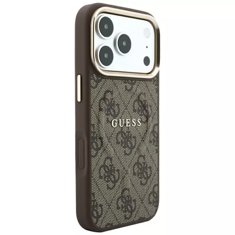 Custodia MagSafe GUESS Embossed 4G Classic per iPhone 17 Pro Max / 18 Pro Max - marrone