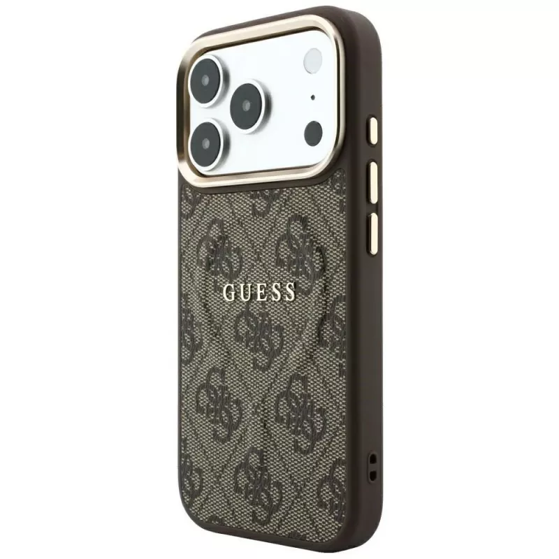 Custodia MagSafe GUESS Embossed 4G Classic per iPhone 17 Pro / 18 Pro - marrone