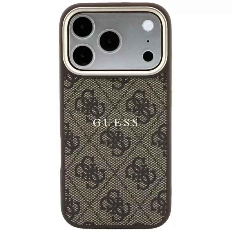 Custodia MagSafe GUESS Embossed 4G Classic per iPhone 17 Pro / 18 Pro - marrone