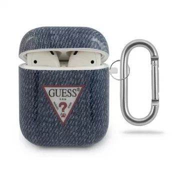 Custodia GUESS GUACA2TPUJULDB per AirPods 1/2 blu scuro Jeans Collection
