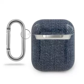 Custodia GUESS GUACA2TPUJULDB per AirPods 1/2 blu scuro Jeans Collection